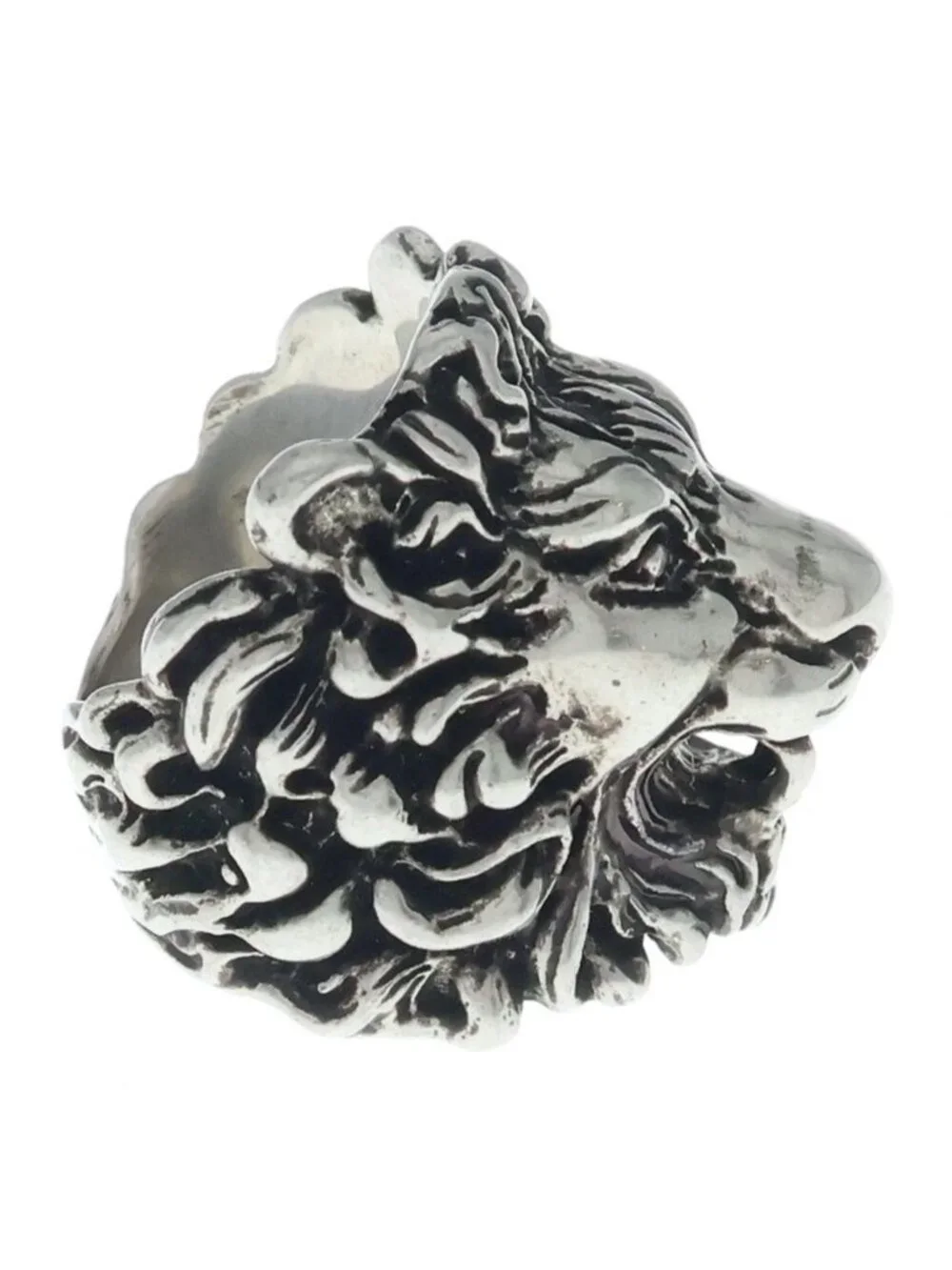 Gucci Lion Head Ring Silver